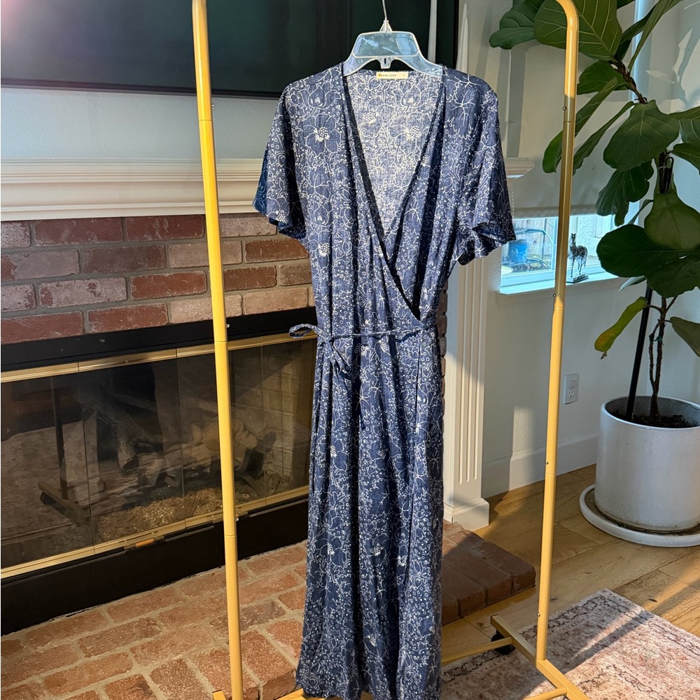Marine Layer Navy Floral Dress